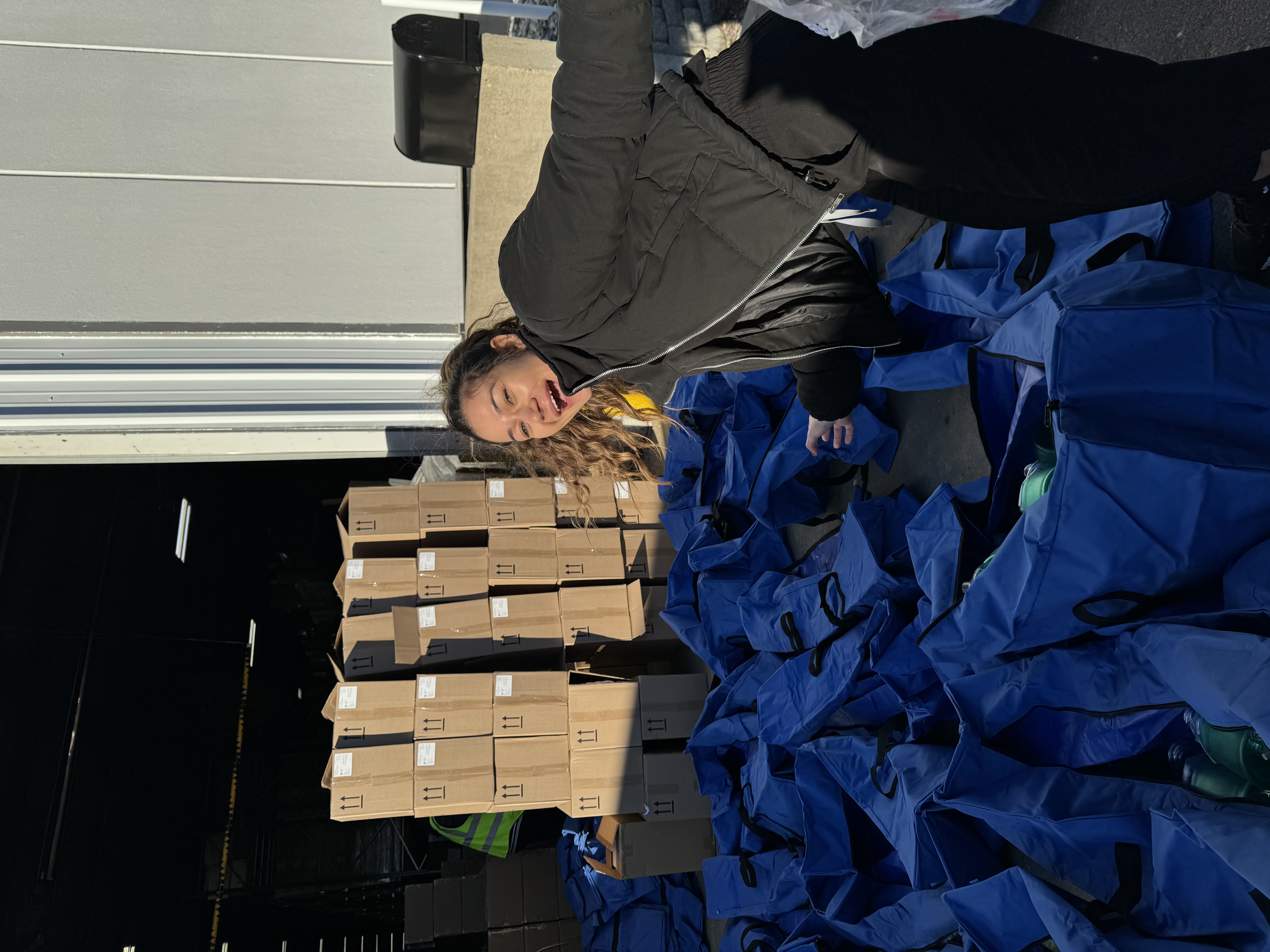 Nigeria Donation - Volunteers sorting supplies